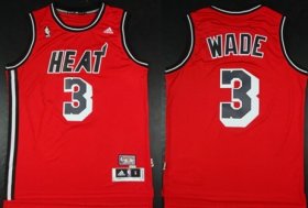 Wholesale Cheap Miami Heat #3 Dwyane Wade ABA Hardwood Classics Swingman Red Jersey