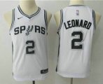 Cheap Youth San Antonio Spurs #2 Kawhi Leonard White 2017-2018 Nike Swingman Stitched NBA Jersey