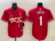 Cheap Men's St Louis Cardinals #1 Ozzie Smith Red 2024 City Connect Limited Stitched Baseball Jersey