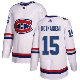 Wholesale Cheap Adidas Canadiens #15 Jesperi Kotkaniemi White Authentic 2017 100 Classic Stitched Youth NHL Jersey