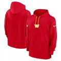 Cheap Men's Washington Commanders Red Performance Pullover Hoodie