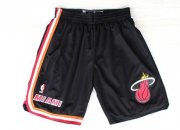 Wholesale Cheap Miami Heat Black Throwback Short