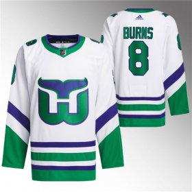 Cheap Men\'s Carolina Hurricanes #8 Brent Burns White 2023-24 Stitched Jersey