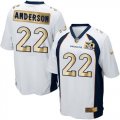 Wholesale Cheap Nike Broncos #22 C.J. Anderson White Men's Stitched NFL Game Super Bowl 50 Collection Jersey