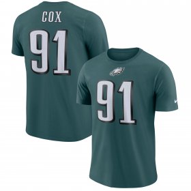 Wholesale Cheap Nike Philadelphia Eagles #91 Fletcher Cox Player Pride 3.0 Performance Name & Number T-Shirt Midnight Green