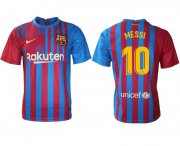 Wholesale Cheap Men 2021-2022 Club Barcelona home aaa version red 10 Nike Soccer Jerseys