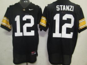 Wholesale Cheap Iowa Hawkeyes #12 Ricky Stanzi Black Jersey