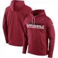 Wholesale Cheap Men's Arizona Cardinals Nike Cardinal Sideline Circuit Pullover Performance Hoodie