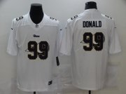 Wholesale Cheap Men's Los Angeles Rams #99 Aaron Donald White 2020 Shadow Logo Vapor Untouchable Stitched NFL Nike Limited Jersey