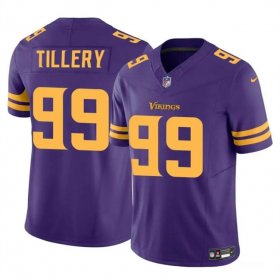 Cheap Men\'s Minnesota Vikings #99 Jerry Tillery Purple 2023 F.U.S.E. Color Rush Untouchable Limited Football Stitched Jersey