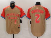 Men's Baltimore Orioles #2 Gunnar Henderson Number Cream 2024 All Star Limited Stitched Jersey