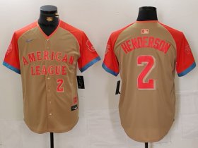 Men\'s Baltimore Orioles #2 Gunnar Henderson Number Cream 2024 All Star Limited Stitched Jersey