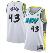 Cheap Men's Indiana Pacers #43 Pascal Siakam White 2024-25 City Edition Stitched Basketball Jersey