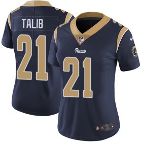 Wholesale Cheap Nike Rams #21 Aqib Talib Navy Blue Team Color Women\'s Stitched NFL Vapor Untouchable Limited Jersey