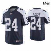 Wholesale Cheap Men Dallas Cowboys 24 Kelvin Joseph Vapor Limited Navy Thanksgiving Jersey