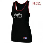 Wholesale Cheap Women's Nike New York Yankees Tri-Blend Racerback Stretch Tank Top Black