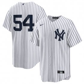 Cheap Men\'s New York Yankees #54 Max Fried White 2024 Cool Base Stitched Baseball Jersey