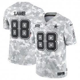 Men\'s Dallas Cowboys #88 CeeDee Lamb 2024 Arctic Camo Salute To Service Limited Stitched Football Jersey