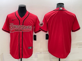 Wholesale Men's Tampa Bay Buccaneers Blank Red Stitched Cool Base Nike Baseball Jersey