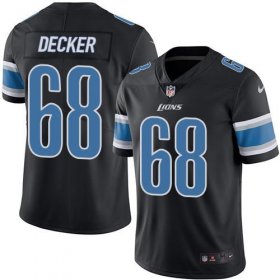 Wholesale Cheap Nike Lions #68 Taylor Decker Black Men\'s Stitched NFL Limited Rush Jersey