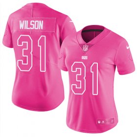 Wholesale Cheap Nike Colts #31 Quincy Wilson Pink Women\'s Stitched NFL Limited Rush Fashion Jersey