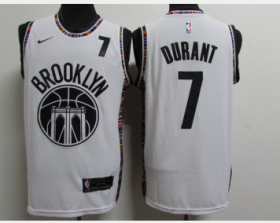 Wholesale Cheap Nets 7 Kevin Durant White 2020-2021 City Edition Nike Swingman Jersey