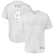 Wholesale Cheap St. Louis Cardinals #4 Yadier Molina Yadi Majestic 2019 Players' Weekend Flex Base Authentic Player Jersey White