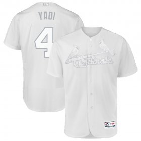 Wholesale Cheap St. Louis Cardinals #4 Yadier Molina Yadi Majestic 2019 Players\' Weekend Flex Base Authentic Player Jersey White