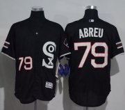 Wholesale Cheap White Sox #79 Jose Abreu Black New Flexbase Authentic Collection Stitched MLB Jersey