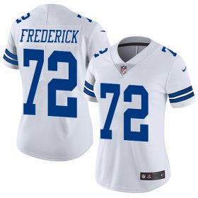 Wholesale Cheap Nike Cowboys #72 Travis Frederick White Women\'s Stitched NFL Vapor Untouchable Limited Jersey