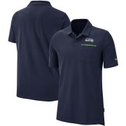 Wholesale Cheap Seattle Seahawks Nike Sideline Elite Performance Polo College Navy