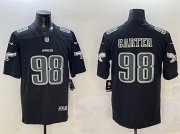 Cheap Men's Philadelphia Eagles #98 Jalen Carter Black Fashion New Vapor Untouchable Limited Football Stitched Jersey