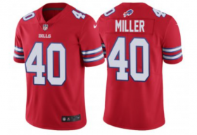 Wholesale Cheap Men\'s Buffalo Bills #40 Von Miller Red Vapor Untouchable Limited Stitched Jersey