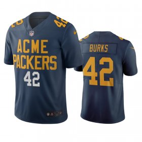 Wholesale Cheap Green Bay Packers #42 Oren Burks Navy Vapor Limited City Edition NFL Jersey