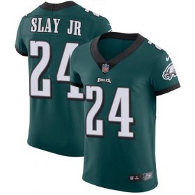 Wholesale Cheap Nike Eagles #24 Darius Slay Jr Green Team Color Men\'s Stitched NFL Vapor Untouchable Elite Jersey