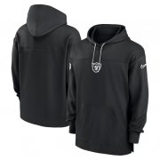 Cheap Men's Las Vegas Raiders Black Performance Pullover Hoodie