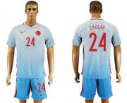 Wholesale Cheap Turkey #24 Caglar Away Soccer Country Jersey