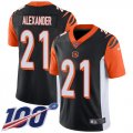 Wholesale Cheap Nike Bengals #21 Mackensie Alexander Black Team Color Men's Stitched NFL 100th Season Vapor Untouchable Limited Jersey