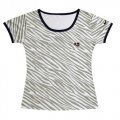 Wholesale Cheap Women's Nike Los Angeles Rams Chest Embroidered Logo Zebra Stripes T-Shirt