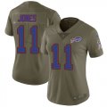 Wholesale Cheap Nike Bills #11 Zay Jones Olive Women's Stitched NFL Limited 2017 Salute to Service Jersey