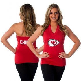 Wholesale Cheap Women\'s All Sports Couture Kansas City Chiefs Blown Coverage Halter Top