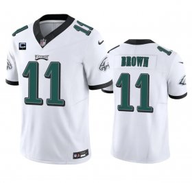 Wholesale Cheap Men\'s Philadelphia Eagles #11 A. J. Brown White 2023 F.U.S.E. With 1-Star C Patch Vapor Untouchable Limited Football Stitched Jersey