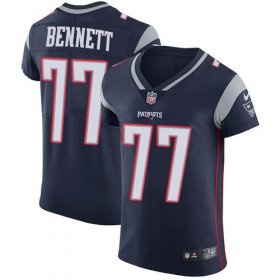 Wholesale Cheap Nike Patriots #77 Michael Bennett Navy Blue Team Color Men\'s Stitched NFL Vapor Untouchable Elite Jersey