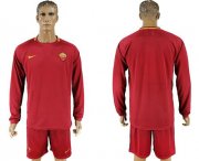 Wholesale Cheap Roma Blank Home Long Sleeves Soccer Club Jersey