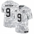 Cheap Men's Green Bay Packers #9 Christian Watson 2024 F.U.S.E Arctic Camo Salute To Service Limited Stitched Football Jersey