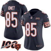 Wholesale Cheap Nike Bears #85 Cole Kmet Navy Blue Team Color Women's Stitched NFL 100th Season Vapor Untouchable Limited Jersey