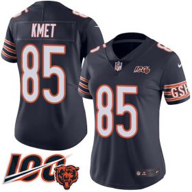 Wholesale Cheap Nike Bears #85 Cole Kmet Navy Blue Team Color Women\'s Stitched NFL 100th Season Vapor Untouchable Limited Jersey