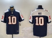 Cheap Men's Denver Broncos #10 Bo Nix Navy 2024 F.U.S.E. V2 Throwback Vapor Limited Alternate Stitched Football Jersey