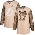 Wholesale Cheap Adidas Lightning #17 Alex Killorn Camo Authentic 2017 Veterans Day Stitched Youth NHL Jersey