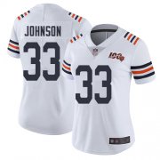 Wholesale Cheap Nike Bears #33 Jaylon Johnson White Alternate Women's Stitched NFL Vapor Untouchable Limited 100th Season Jersey